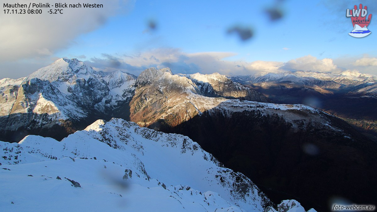 Nagy lesz a kontraszt Karintia és az északi tartományok közt, a délebbi karintiai hegyekben (Bad Kleinkirchheim, Gerlitzen, Nassfeld) napsütés lesz, a hófelhők csak az északon fekvő karintiai síterepekre jutnak el így Mölltal, Heilgenblut, Turrach