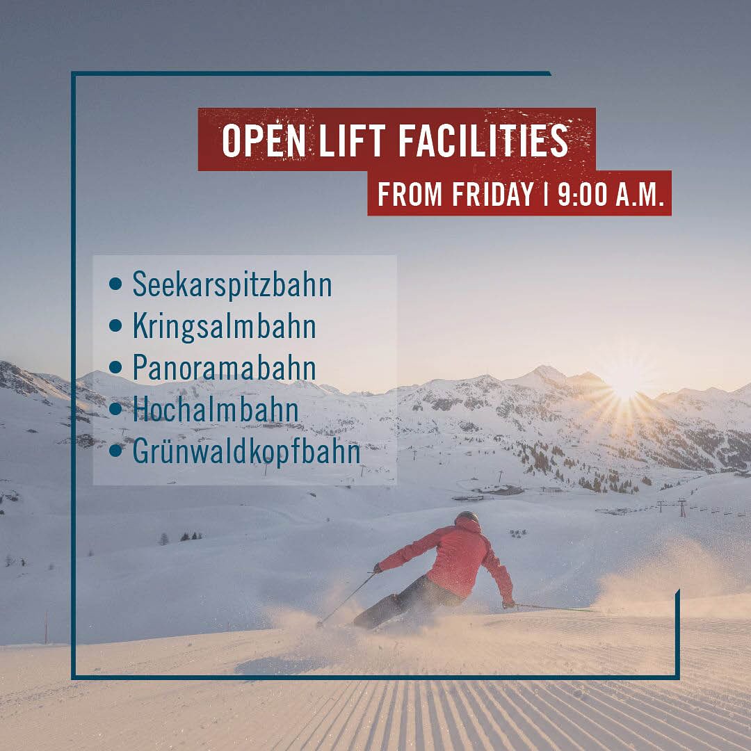 Obertauern: az első napon üzemelő felvonók