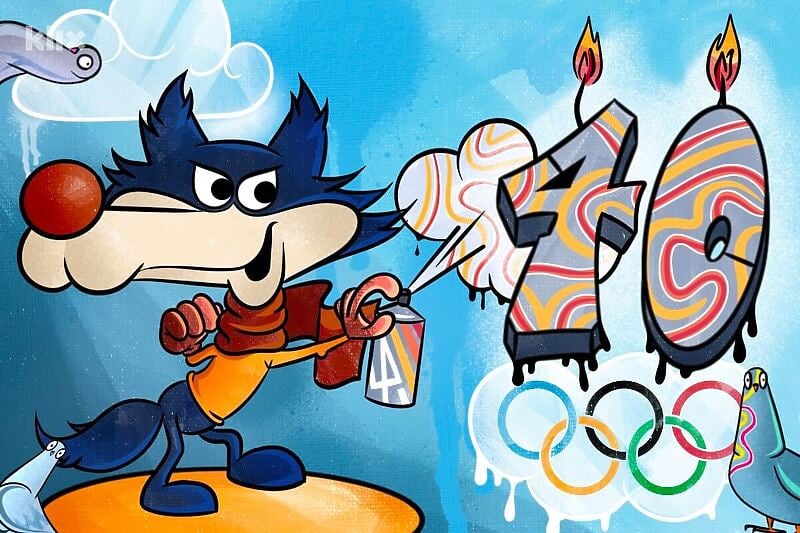 Az egykori kabalafigura, Vučko farkas is előbújt a 40. évfordulóra