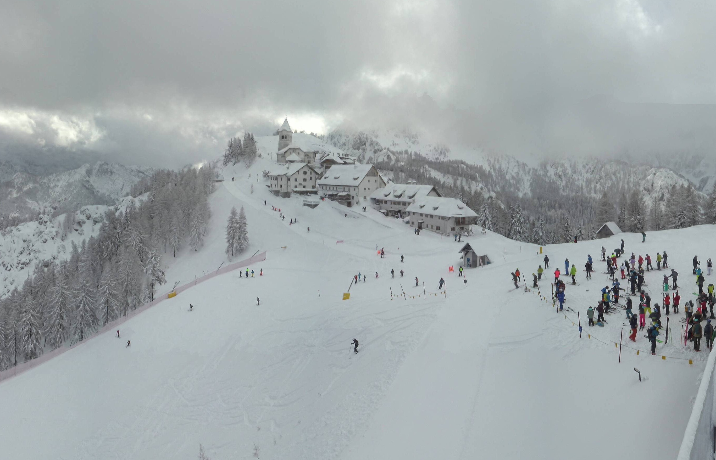 Monte Lussari, Tarvisio felett ma délelőtt