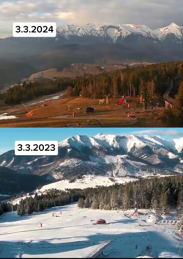 Bachledka tavaly és idén (Kép: thisisslovakia)