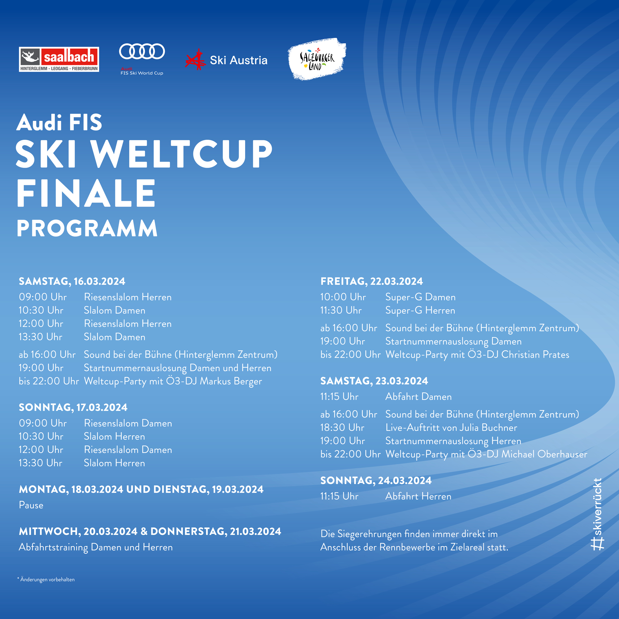 Melyik verseny mikor? A következő napok programja.