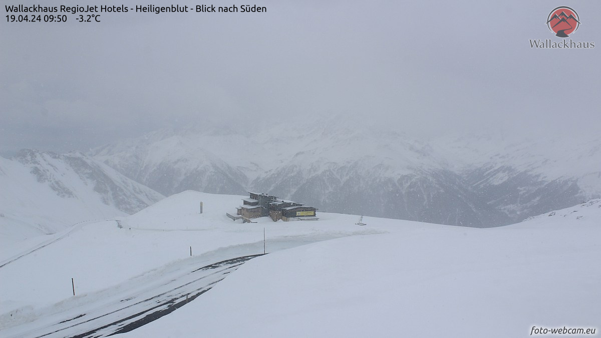 A Grossglockner út ma délelőtt - Fotó: foto-webcam.eu