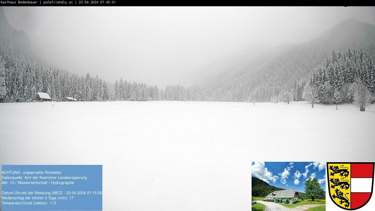 A szlovén-osztrák határon fekvő Bodental ismét szép fehér: Fotó: Gasthof Bodenbauer