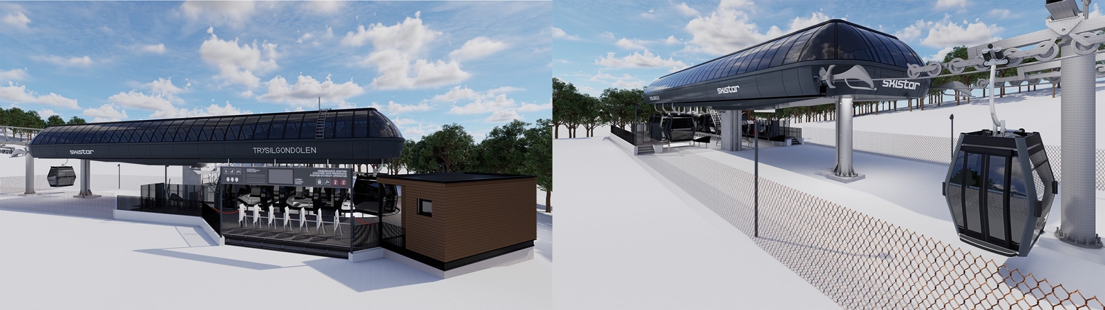 Az új gondola terve a norvégiai Trysil síterepén I Kép: skistar.com