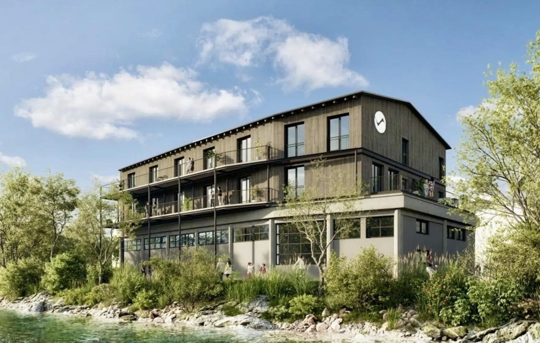 Schladming: szállások a buszgarázs tetején (Látványterv: Pilz und Partner)