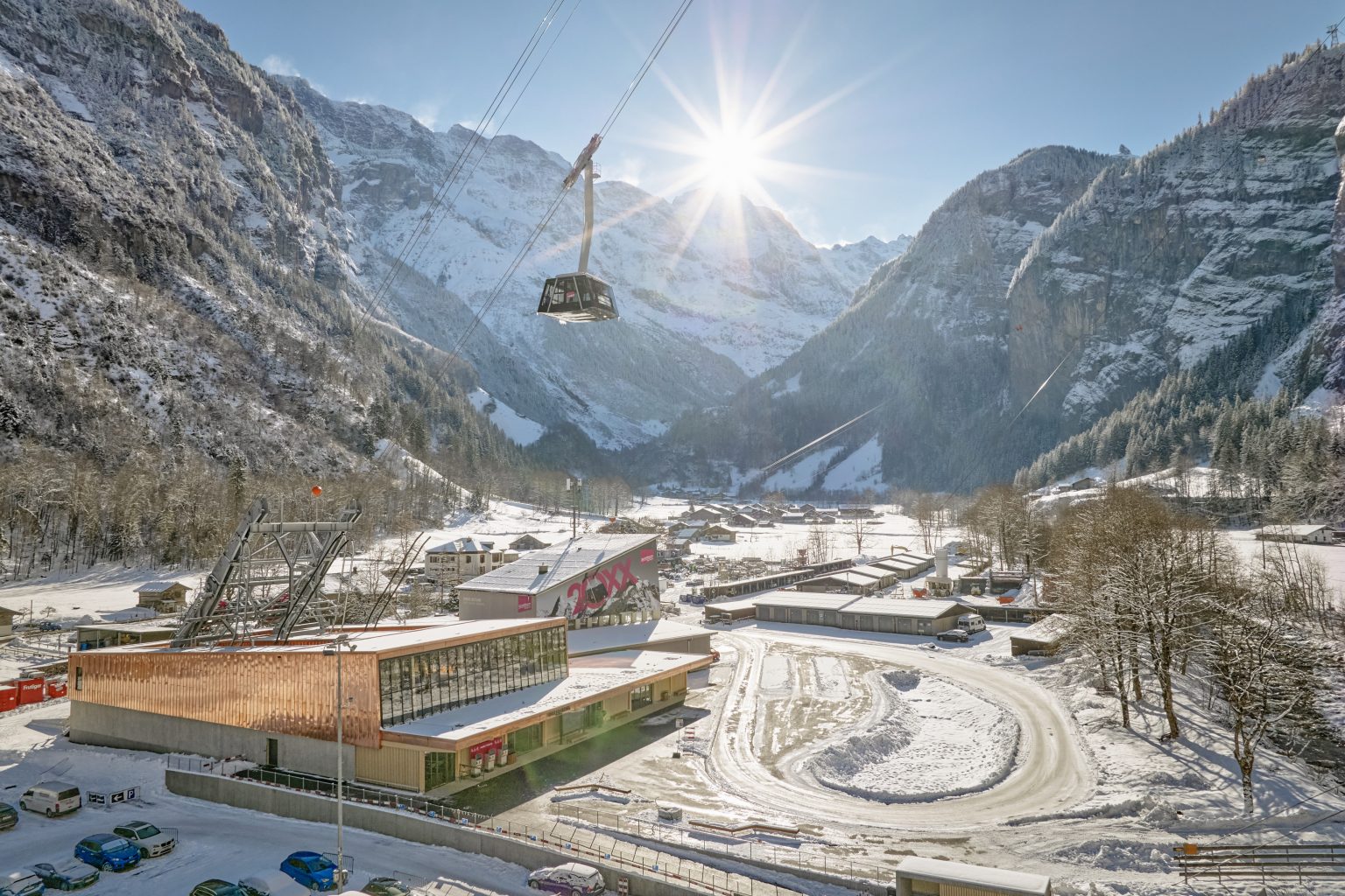 Az új schilthorni drótkötélpálya a maga 159,4%-os emelkedési szögével a világ legmeredekebbje.  | Kép: ©Doppelmayr Seilbahnen GmbH