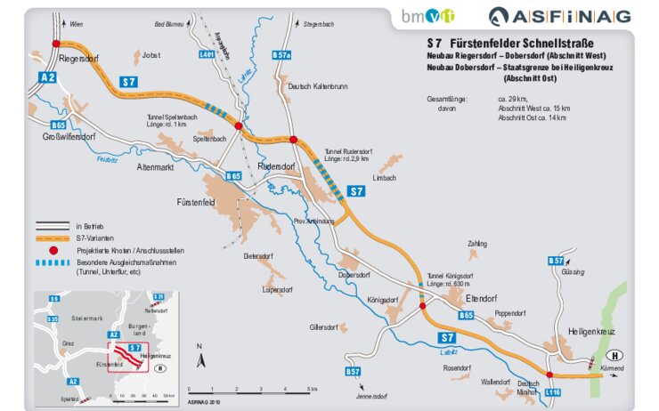 Az újonnan átadott S7-es gyorsforgalmi út - Fotó: oeamtc.at
