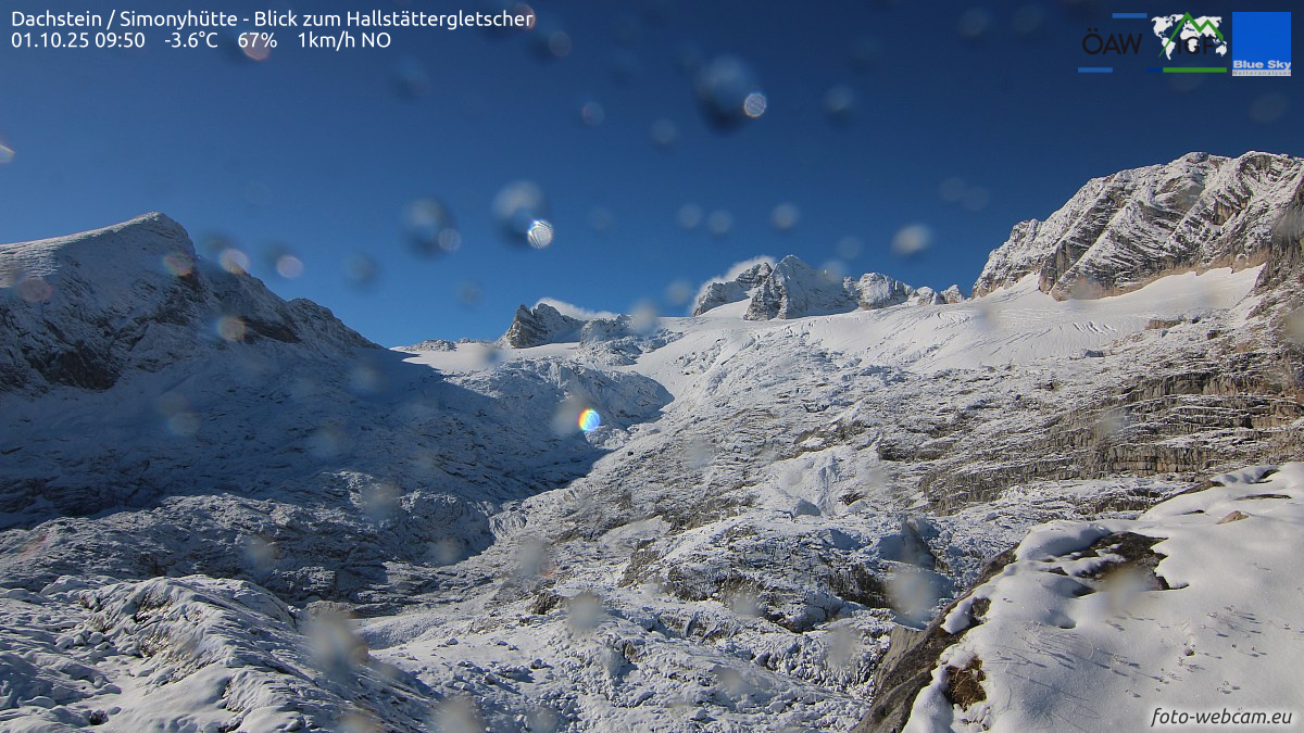 Dachstein gleccser október első napján - Fotó: foto-webcam