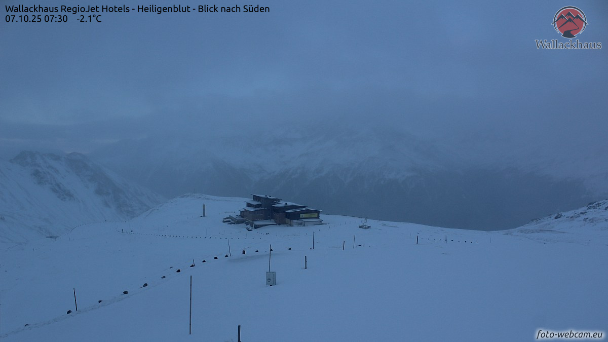 Grossglockner út ma reggel, az alpesi út jelenleg zárva - Fotó: foto-webcam.eu