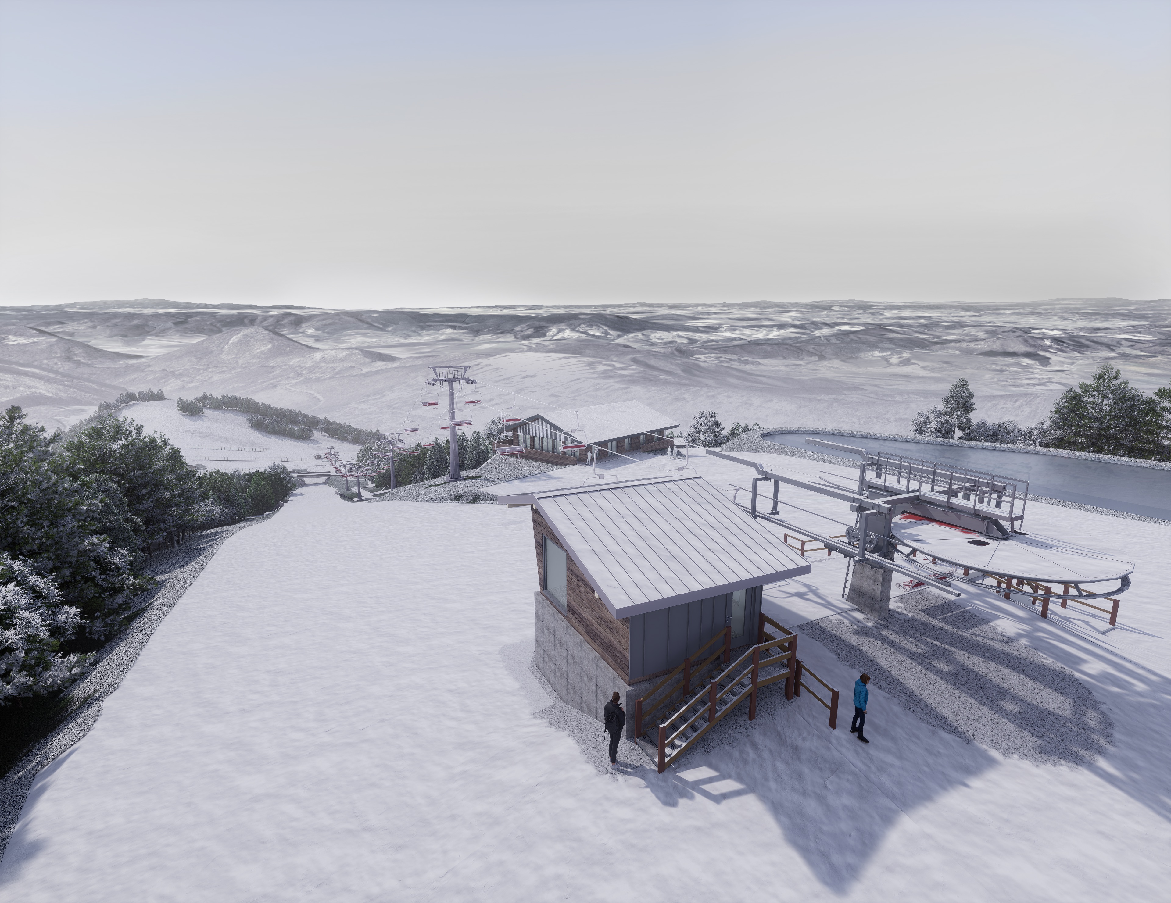 Kúthegy felső állomás látványterve | Kép: Mátraszentistváni Sípark