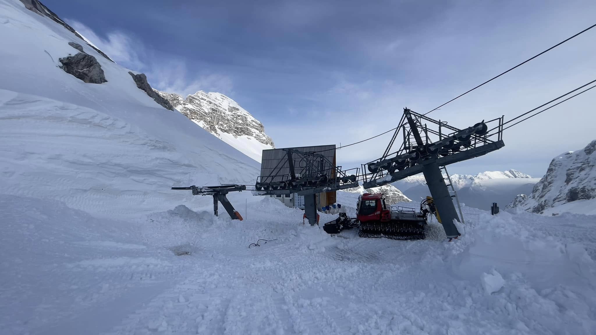 2024-ben hiába volt hó, a síterep már nem üzemelt / Kép: Kanin - Sella Nevea ski resort