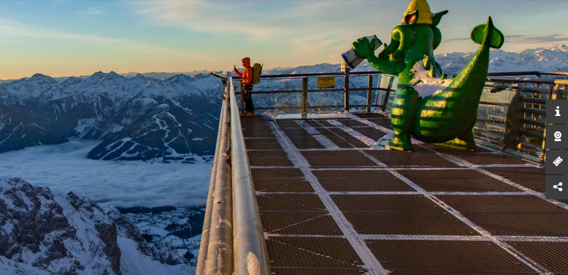 Kilátás a Skywalk -ról a Dachstein gleccseren I fotó: derdachstein.at