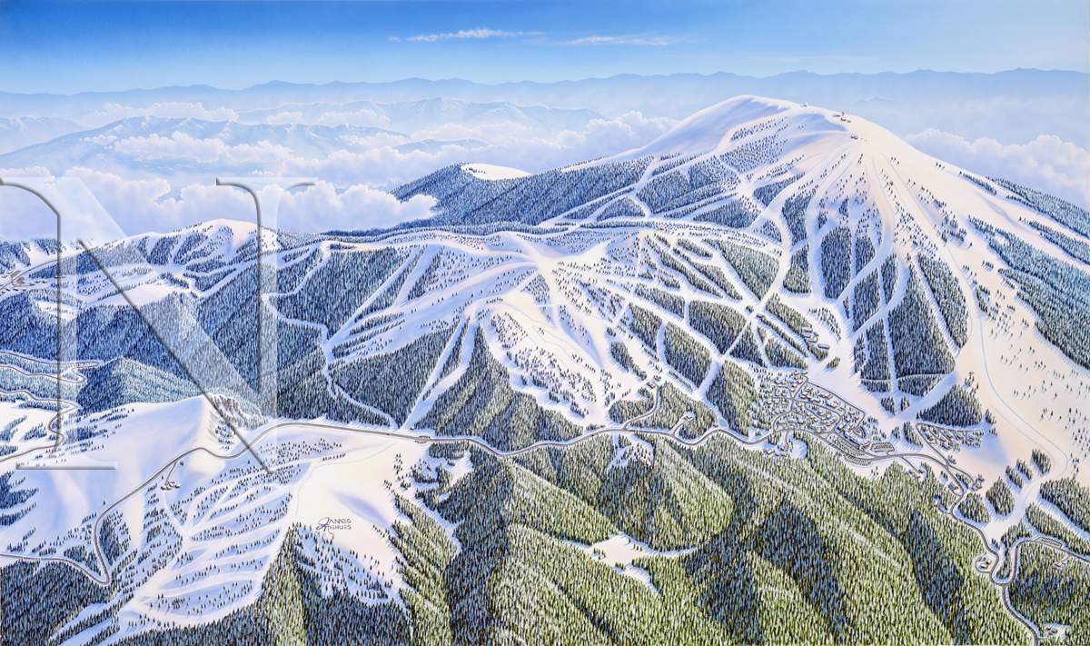 Egyetlen Európai munkája, a szerbiai Kopaonik sítérképe