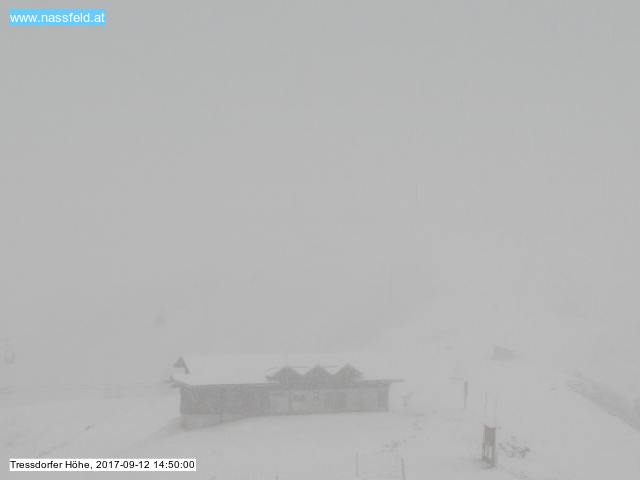 Nassfeld is fehér - fotó: webkamera