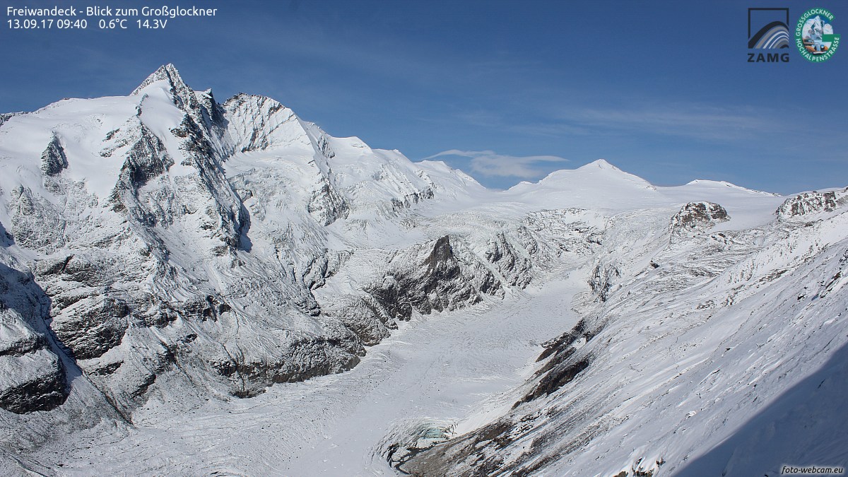 Grossglockner reggel - fotó: webkamera