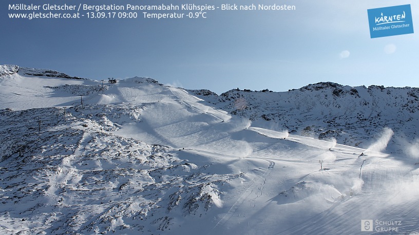 Reggeli hóágyúzás Mölltalon - fotó: webcam schultz