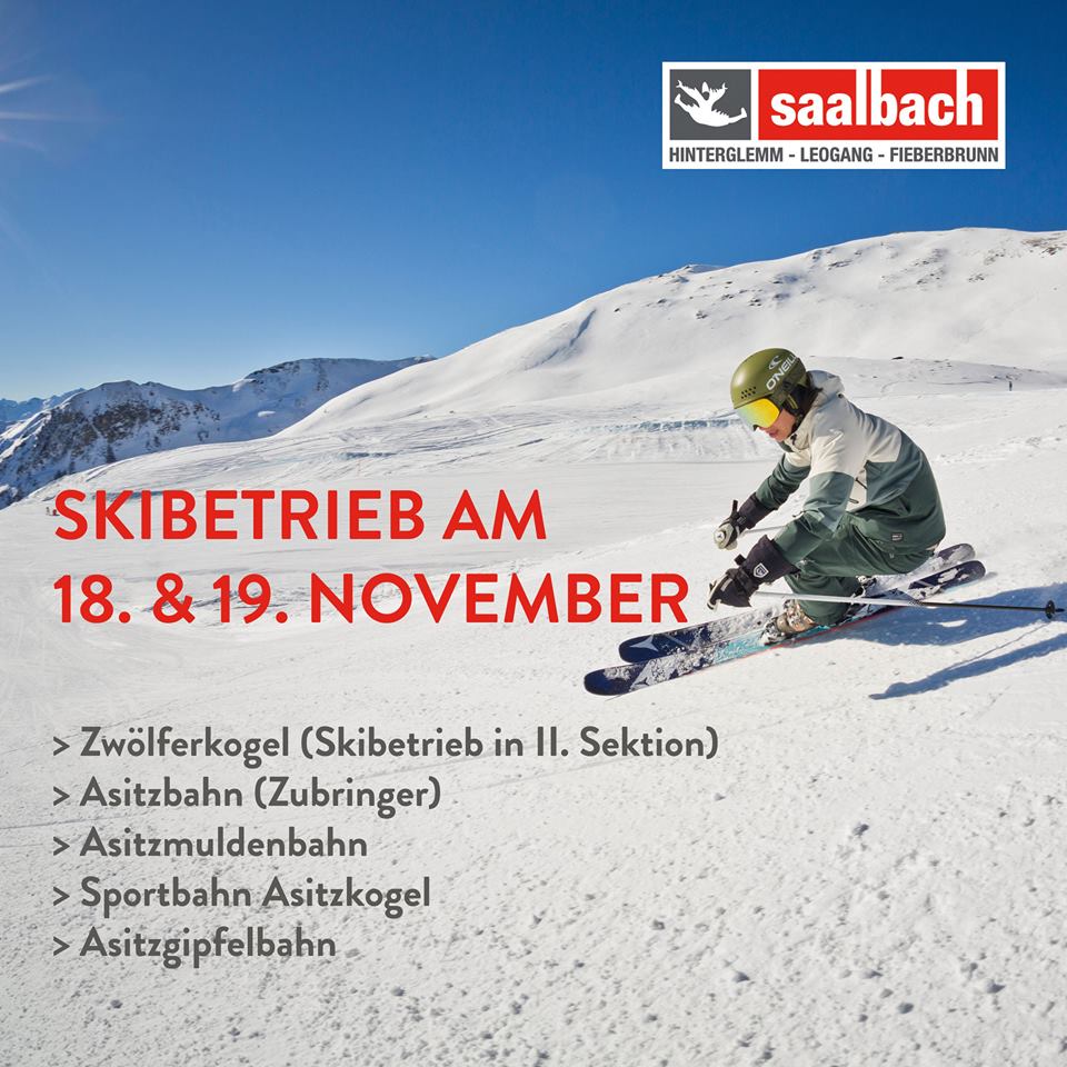 Az első saalbachi hétvége üzemelő liftjei