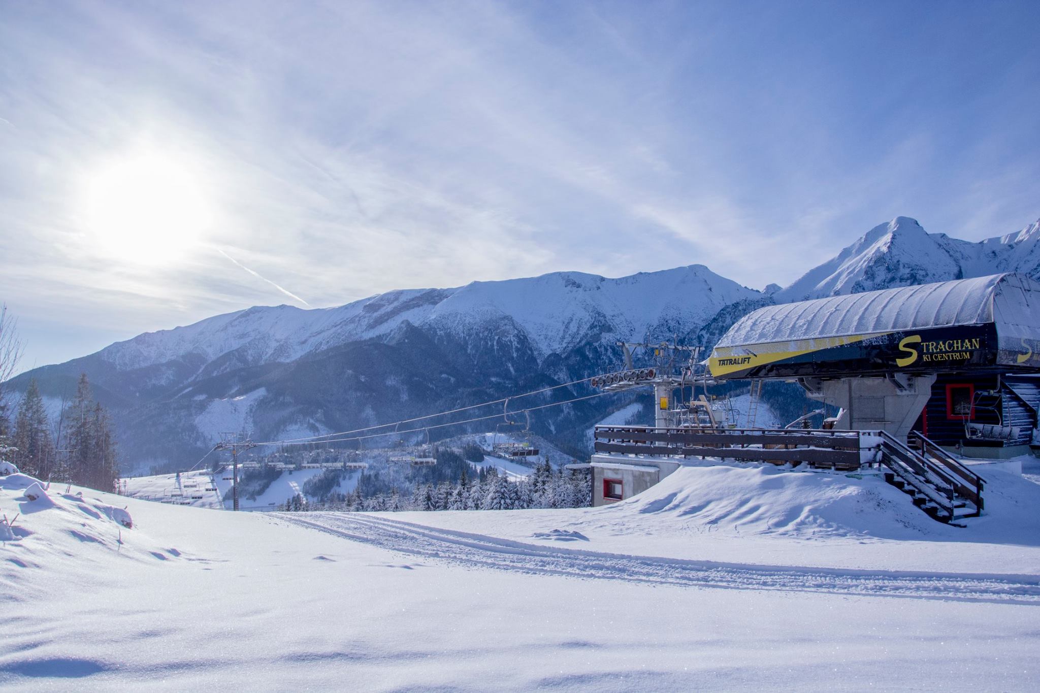 Az új lift hegyállomása