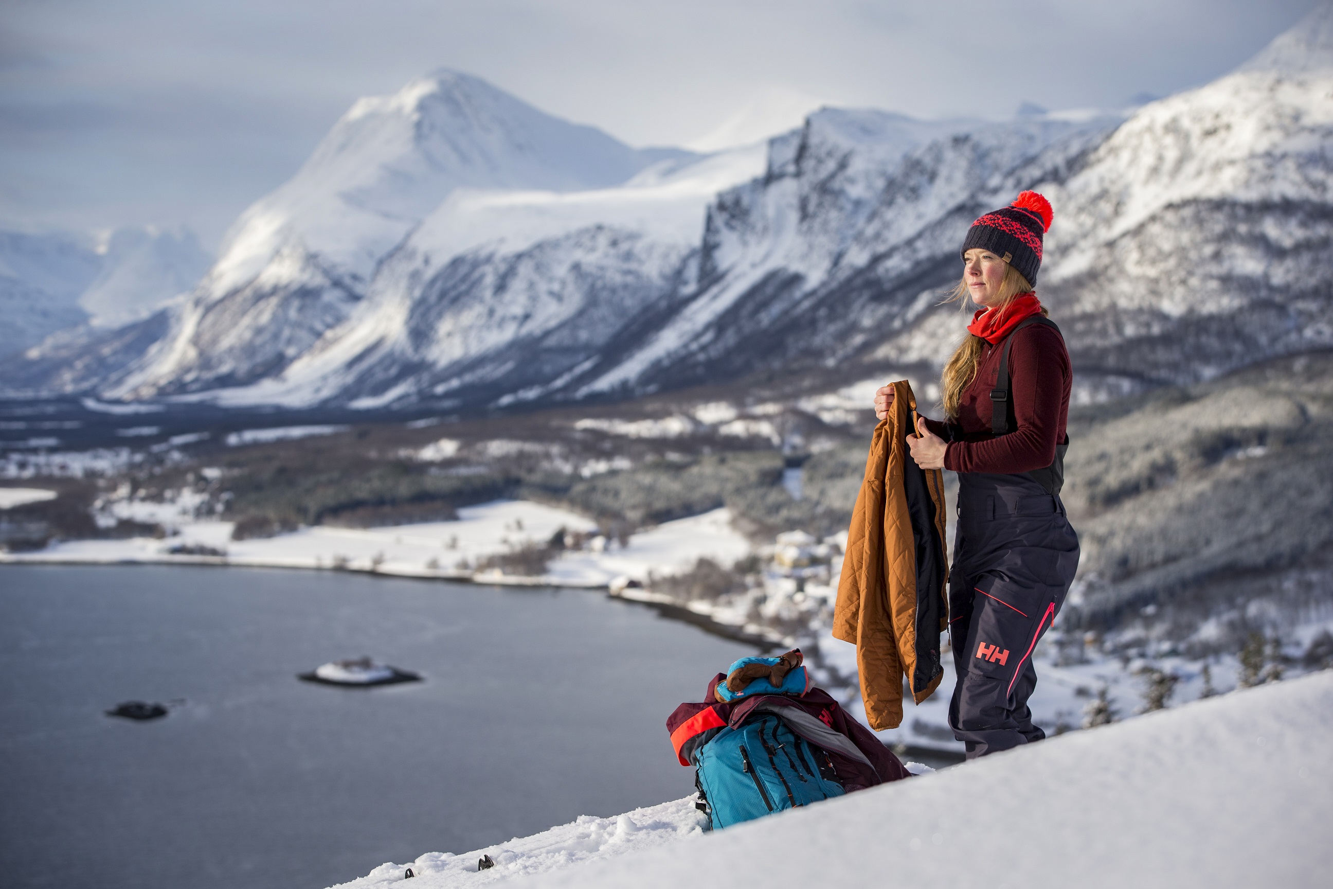 Kaylin Richardson Helly Hansen aláöltözőben