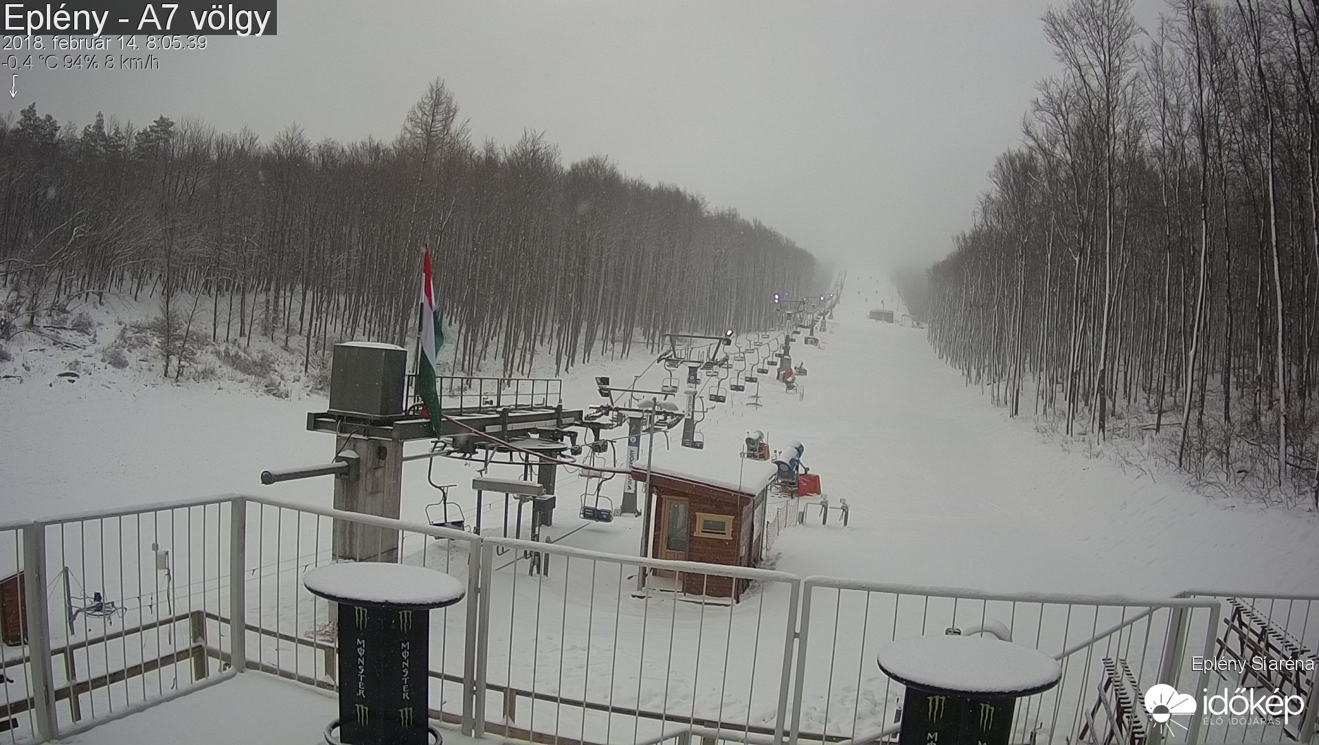 Havazás Eplényben az új pálya aljában