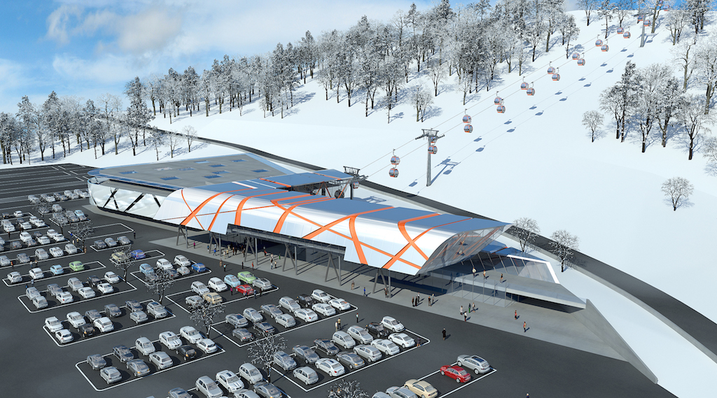 900 férőhelyes parkoló és helyet kap - fotó: Gasteiner Bergbahnen