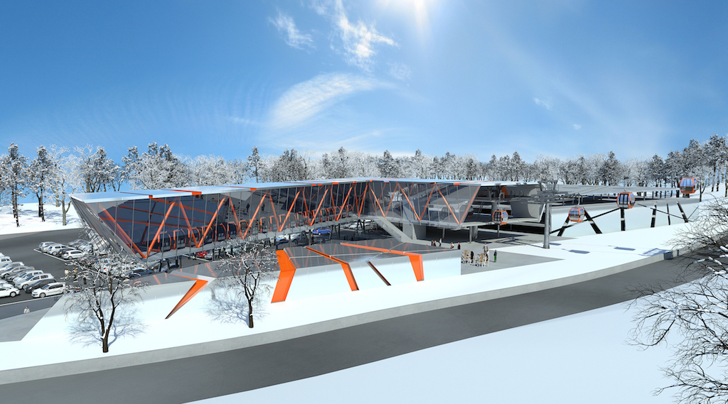 A kabinos völgyállomása a látványterven - fotó: Gasteiner Bergbahnen