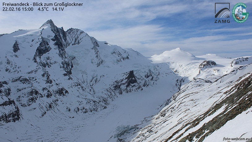 Pasterze gleccser a Grossglocknerrel - foto-webcam