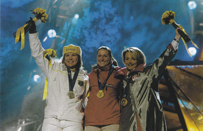 Anja Pärson, Janica Kostelic és Sonja Nef