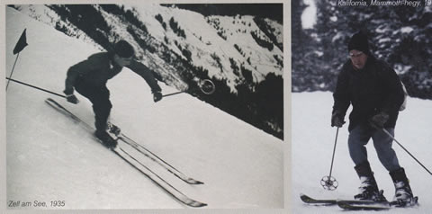 Zell am See 1935, és Kalifornia Mammoth-hegy 1994