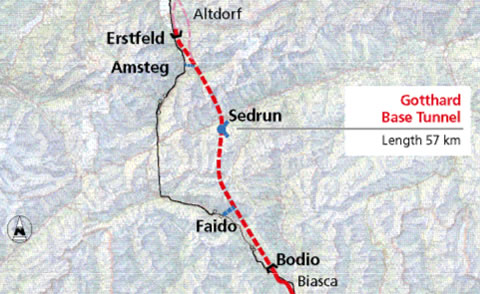 A síelők gyorslifttel közelíthetik meg a síterepet Sedrunnál