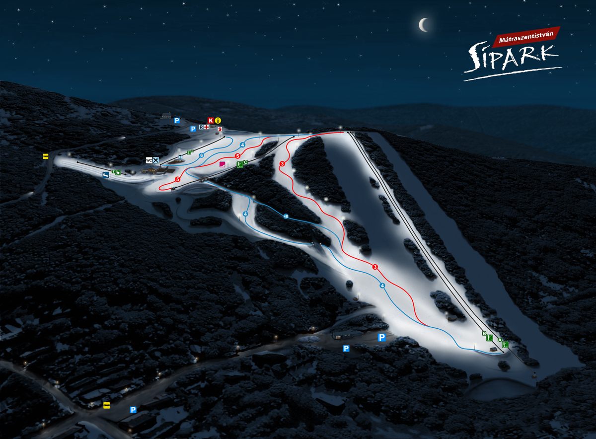 Az új esti pályatérkép