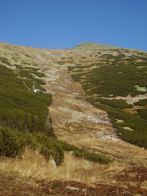 kipucolt pálya a Chopok oldalán