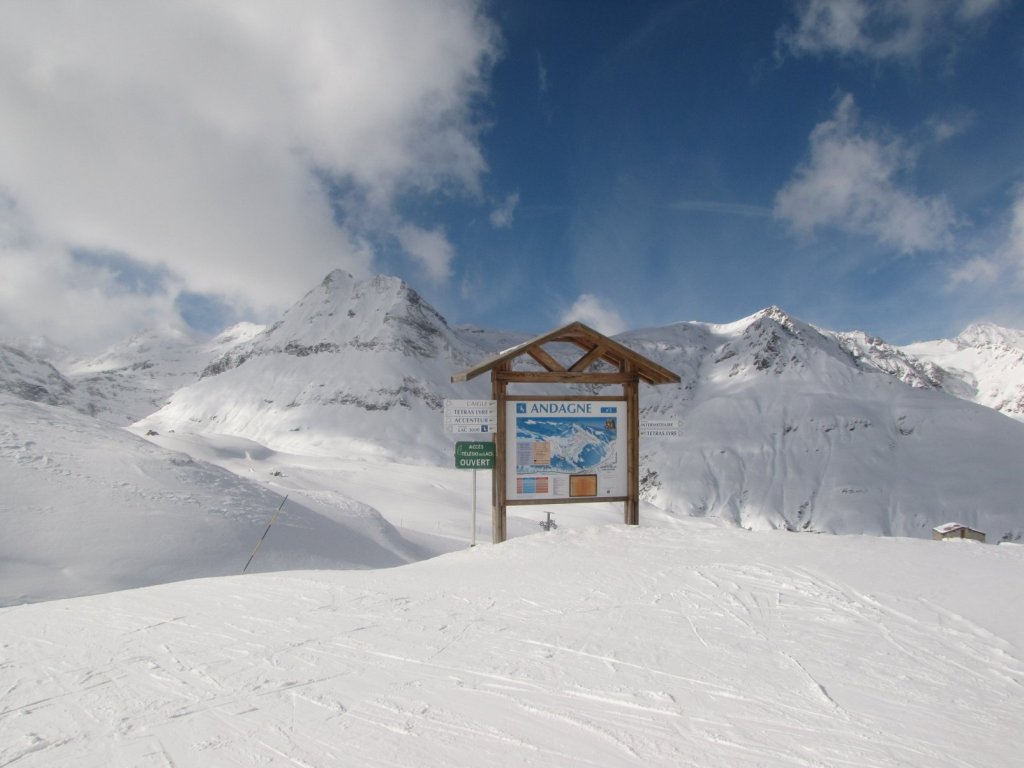 az Andagne ülős felvonó teteje