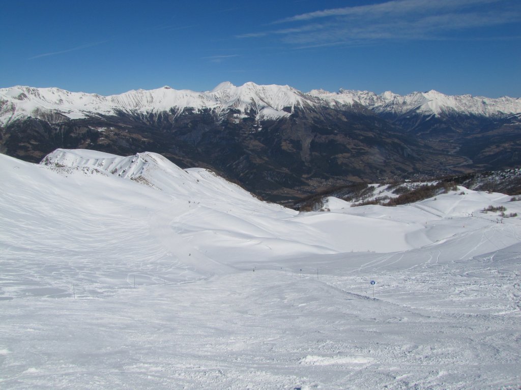 A Marmottes nevű kék pálya Pra Loup felé