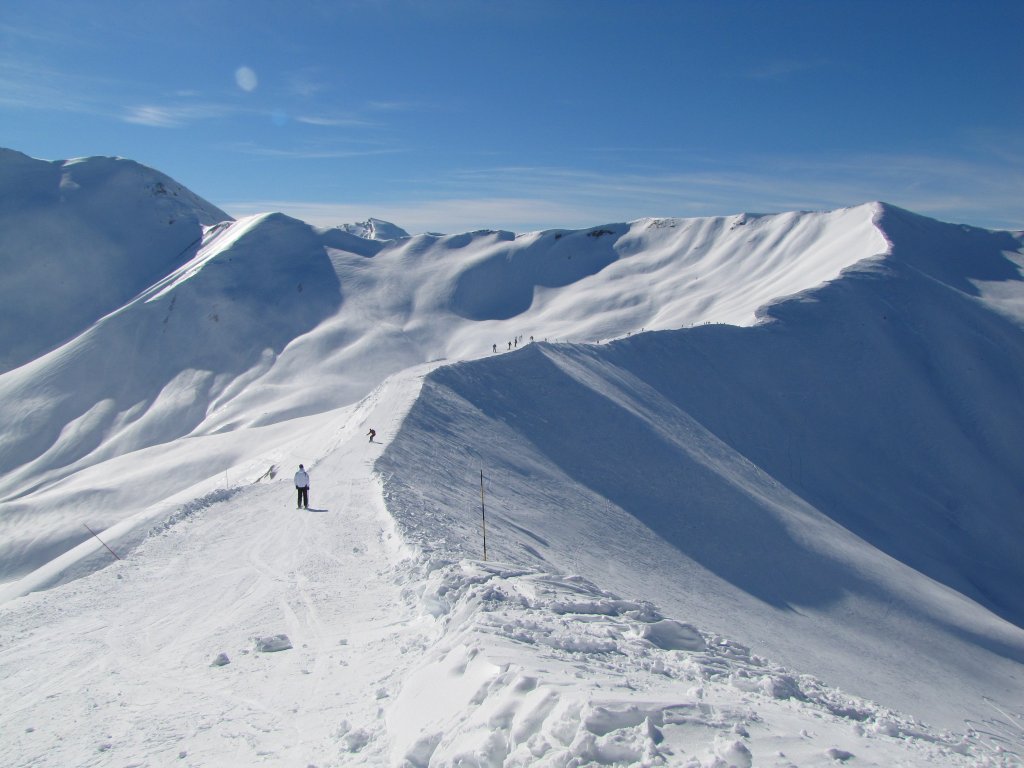 Tete de Sestriere, a Sources du Verdon nevű piros pálya kezdete