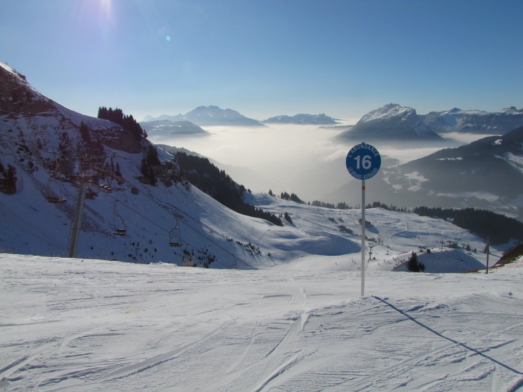 A La Floria felvonó tetejénél