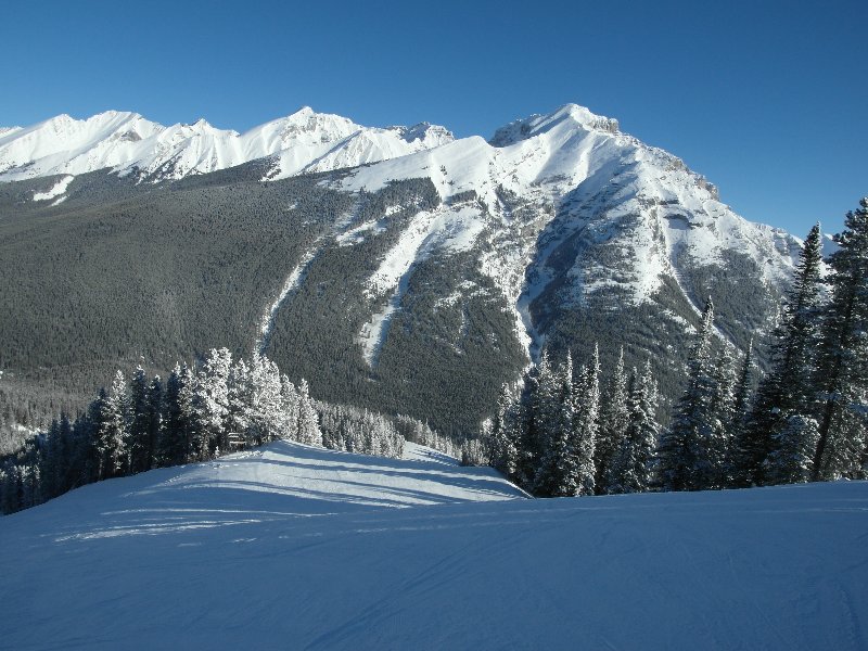 Norquay "black diamond" pályájának teteje