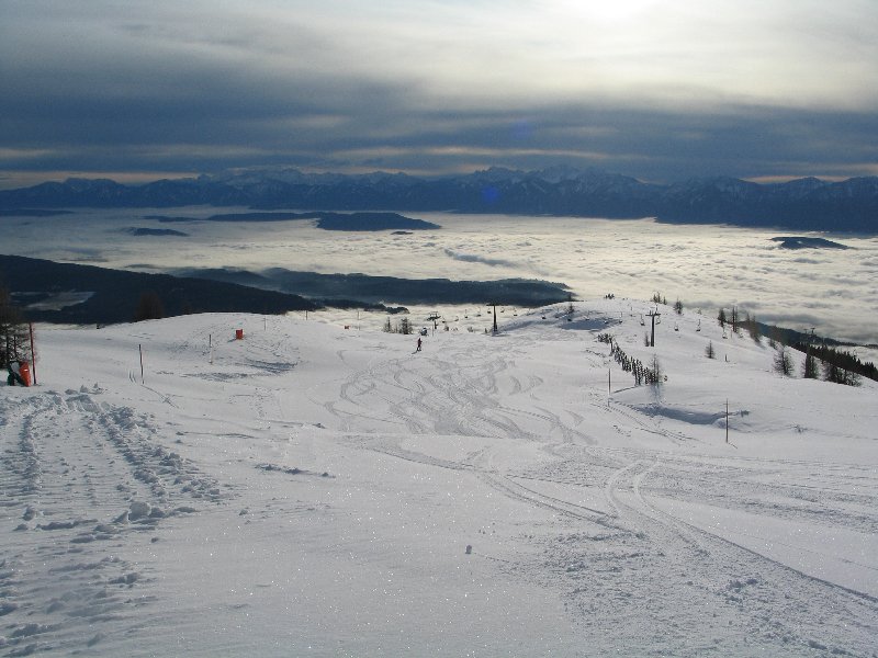 Gerllitzen síterepe a felhők felett