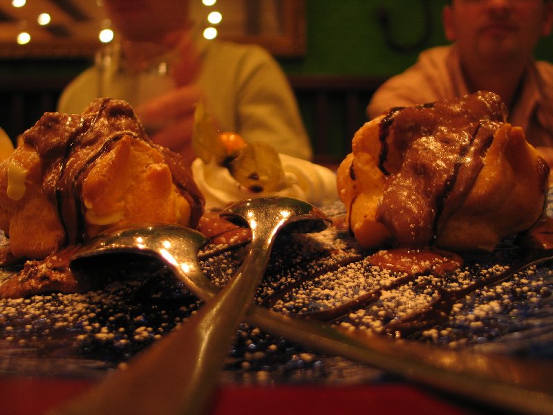 Profiterol desszertnek az utazás végére