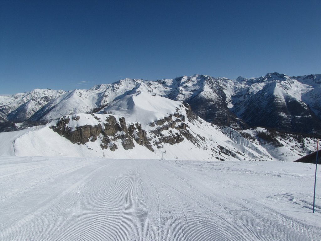 A Cime de Chavalet-ről levezető kék pálya