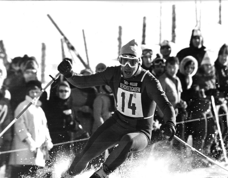 1971 január, Berchtesgaden, D. Edmund Bruggman (CH) óriás műlesiklás 1.hely
