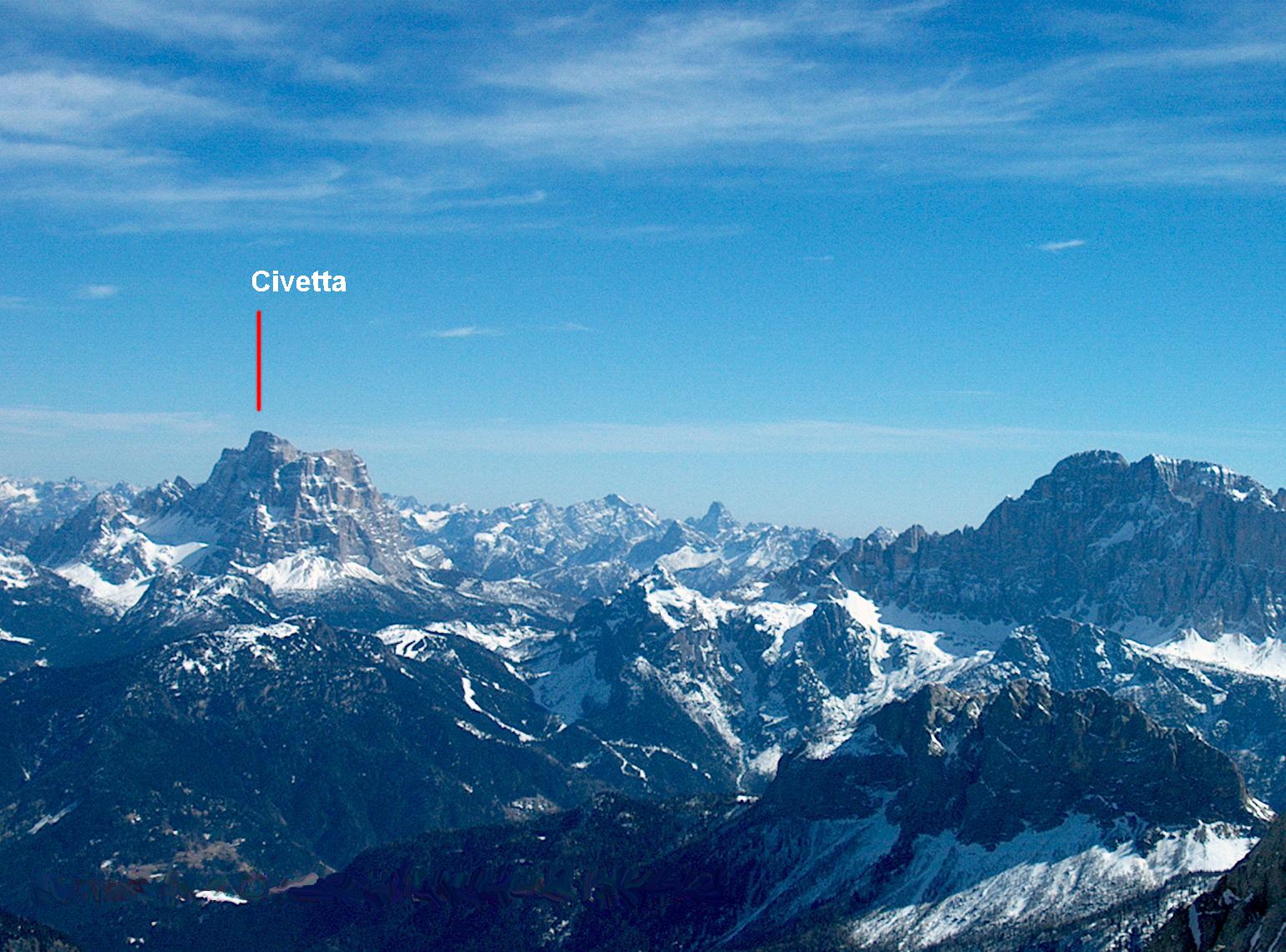 Az első szakasz (Banc 2362 m) tetejének panorámája