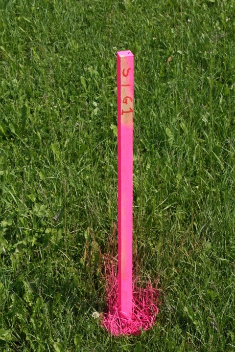 az új pilonok helye