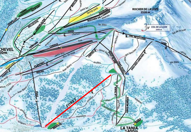 az új Foret lfit nyomvonala