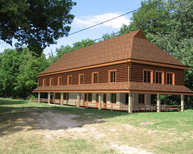 A központi épület tervrajza