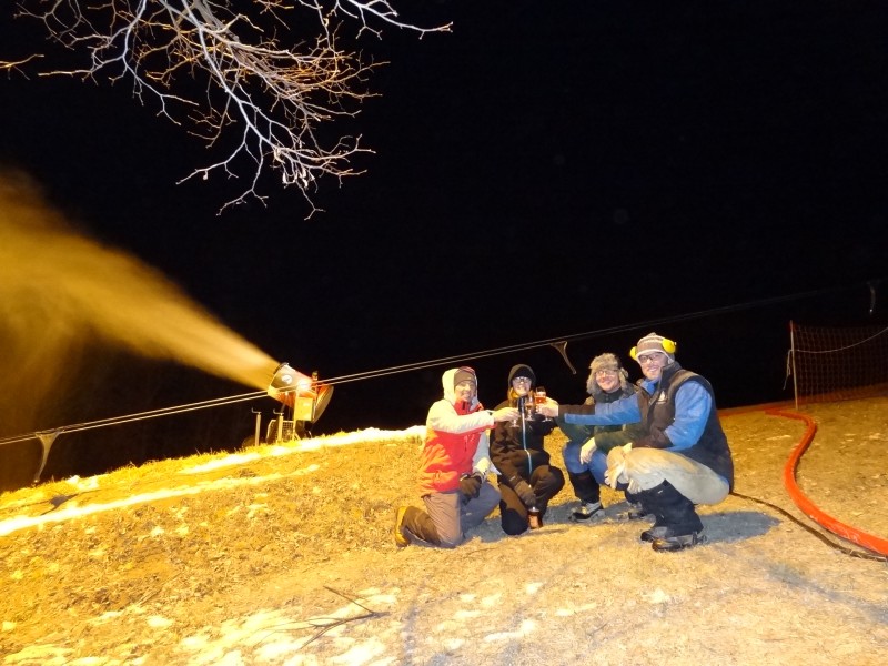 Szilveszter a sípályán