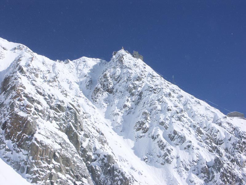 Punta Helbronner; meredek és szűk kuloárok: csak profiknak