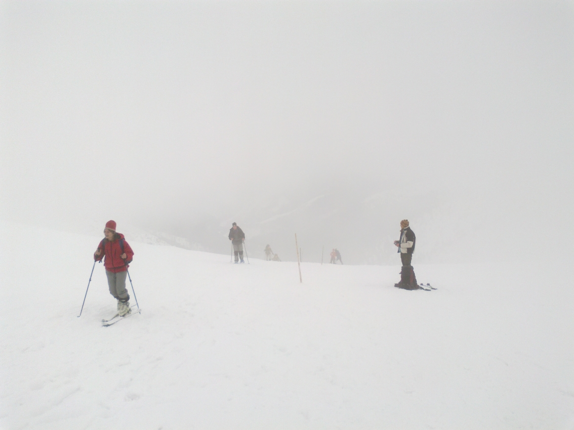 Fent a gerincen.  Innen már lehet látni a Stefanika menedékházat.