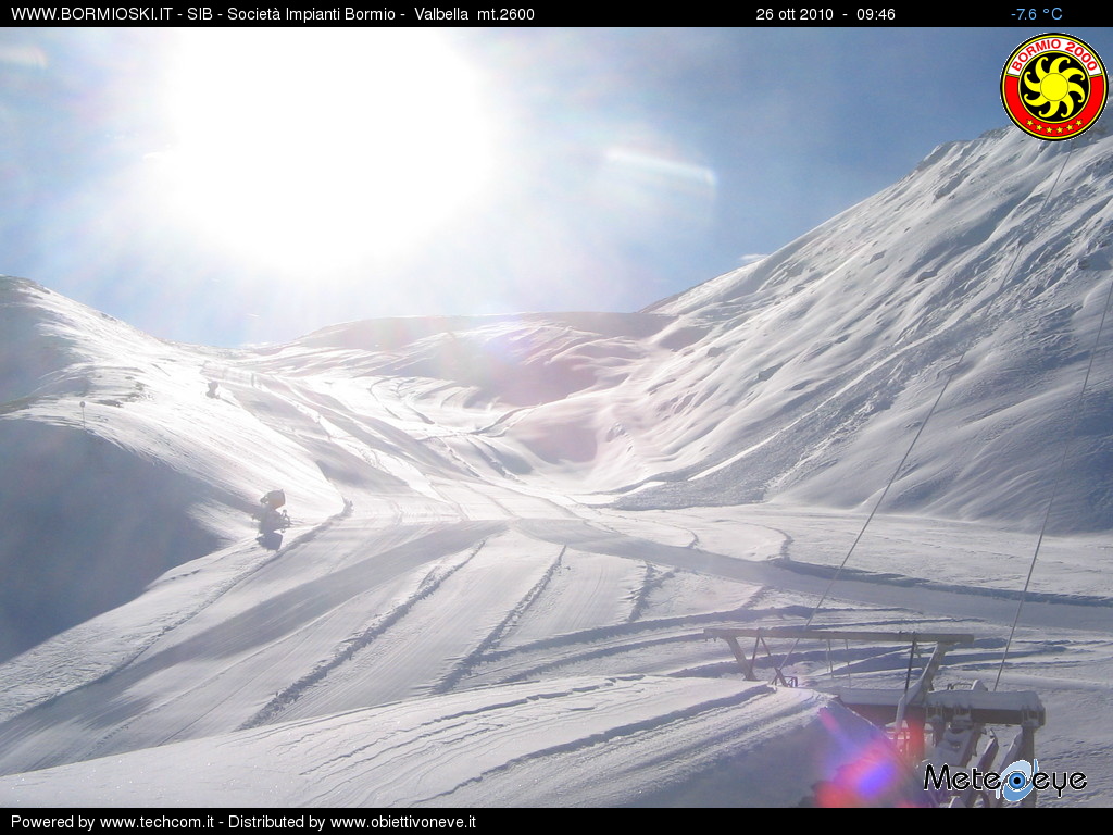 Szkirázó napsütés - Bormio 2600 ma reggel